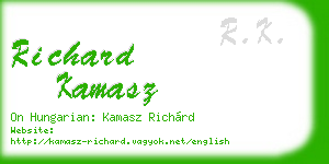 richard kamasz business card