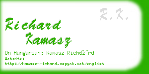 richard kamasz business card